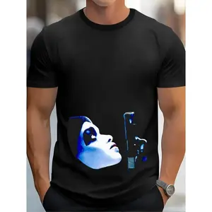 Men's Retro Hip Hop "Dead Presidents" Graphic T-Shirt - Soft Cotton, Casual Loose Fit, Short Sleeve, Round Neck - Machine Washable, Summer Wear, Casual Summer Wear | Bold Graphic Shirt | Stretch Knit Shirt, Vintage T Shirts Clothes Menswear Top Apparel