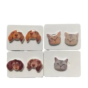 Customizable Pet Earrings Customizable Earring	Stud Earrings	Handmade Jewelry	Pet Lover Gift	Personalized Jewelry	Unique Earrings	Furry Friend Jewelry	Women's Accessories	Gift for Her	Thoughtful Gift	Cherish Your Pet	Cute	Comfortable