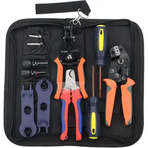 iCrimp 2.5/4/6mm² Solar PV Cable Crimping Tool Set with Wire Stripper, Wire Cutter, Solar Spanner and Connectors
