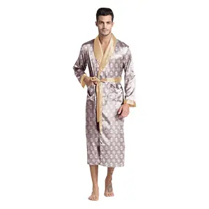 Gold Diamond Lightweight Silky Satin Robe