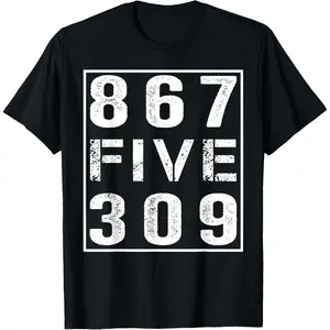 Vintage Eighties Tee 867 Five 309 Nostalgic and Funny 80's T-Shirt Made in USA