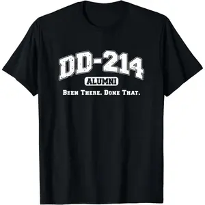 Cotton Short Sleeve DD-214 Alumni Been There Done That Military Veteran Humor T-Shirt For Men Women