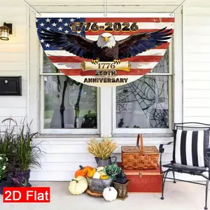 Semi Flat 250th USA Eagle Garden Flag, 1776-2026 Patriotic Semiquincentennial Decoration, American Double-Sided Outdoor Yard Decor for 4th of July Spring Garden Porch Lawn Festival Party