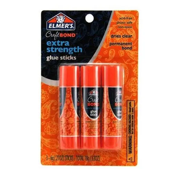 Elmer's CraftBond Extra Strength Glue Sticks for Crafts, 3-Pack Strong Adhesive