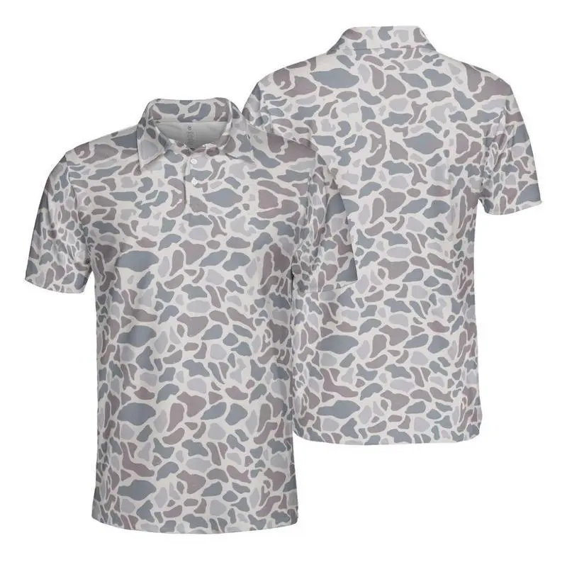 Men's Camo Polo Shirt – Classic Style, Breathable Fabric, Trendy Casual Look, Perfect Gift for Him, Sizes S–5XL