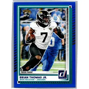 2025 Donruss #3 Brian Thomas Jr. Press Proofs Blue