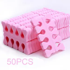 Nail Art Toe Separators 50-Pack Set – Sponge Finger & Toe Separator Cotton Pads for Manicure Pedicure, Nail Painting Isolation Tools for DIY Home Use – Perfect for Halloween, Thanksgiving, Christmas, New Year Party Holiday Nail Prep
