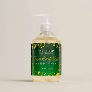 Deep Steep Holiday Hand Wash - Sugar Candy Apple 17.6 fl oz / 530 ml - Cleansing, Gentle, Moisturizing, Organic, Holiday Collection