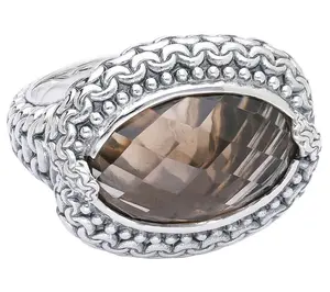 Tiffany Kay Studio Sterling Silver Oval Smoky Quartz Ring