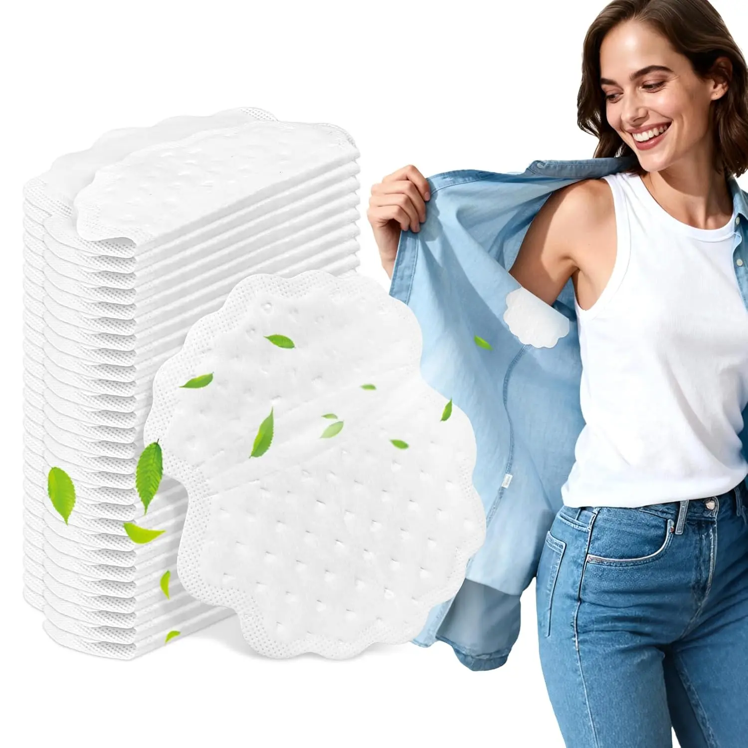 Underarm Sweat Pads - 100 Pack (50 Pairs) Armpit Pads for Women and Men, Disposable Sweat Protection Underarm Fight Hyperhidrosis Non Visible, Comfortable Unflavored