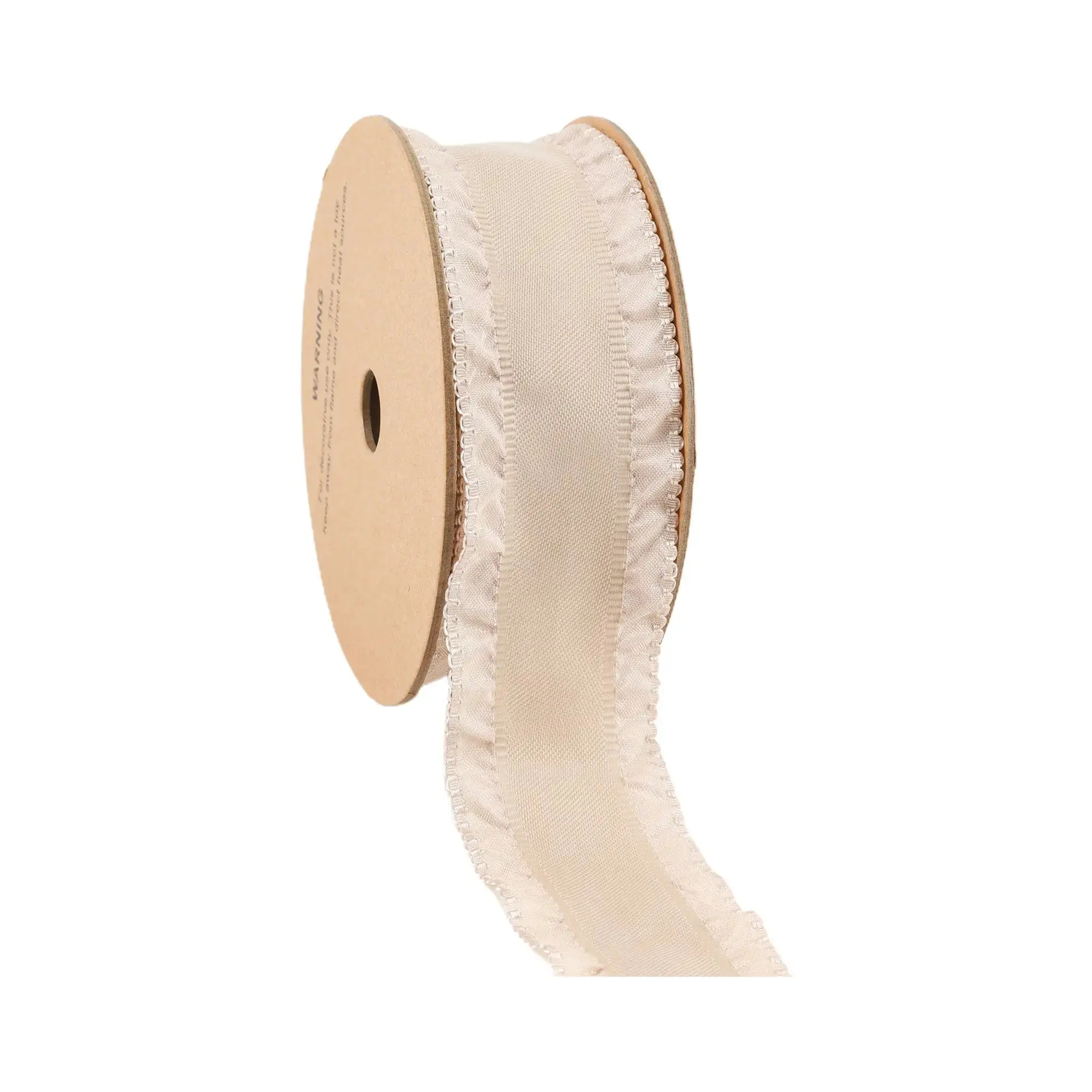 1 1/2" Ruffle Ribbon | Dark Cream | 20 Yard Roll