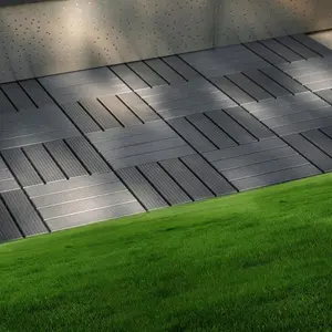Plastic Interlocking Deck Tiles,44 Pack,12"x12" Square Waterproof Outdoor All Weather Use, Outdoor and Indoor Patio Decking Tiles
