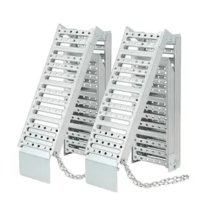 [FLASH SALE] Garvee 1500LB 2-Pc Tri-Fold Ramps - 72"x9" Steel Loading Ramps for ATV/UTV/Motorcycles/Trucks (Heavy-Duty, Silver)