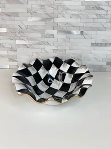 CHECKERED FLUTED BOWL