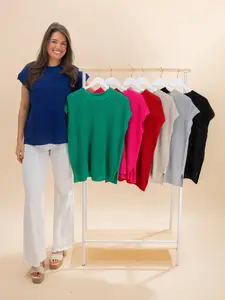 Zenana Oversized Crew Neck Sweater Vest | S-L