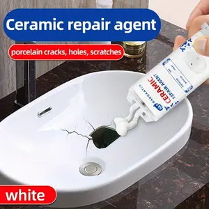 1pc Ceramic Repair Agent -50ml Tube of White Liquid High Strength Glue - Used for Repairing Ceramic Cracks, Holes, and Scratches - Anti Fouling, Waterproof, Leak Proof - Perfect for Bathtubs, Toilets, and Ceramic Materials