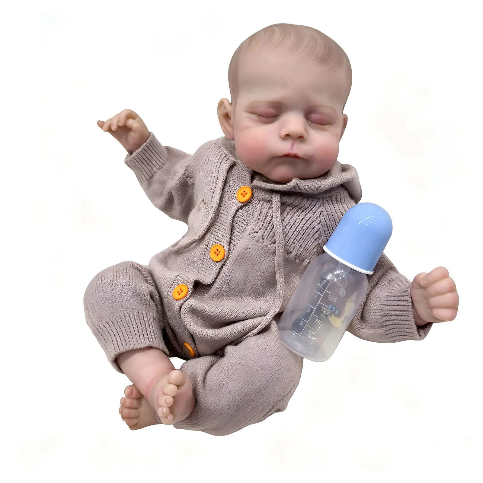 19" Vinyl Soft Doll, Lifelike Reborn Sleeping Newborn with 3D Soft Touch Skin, Hand-Painted Features for Birthday Gifts (Toys & Hobbies) for 3+