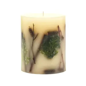 Rosy Rings Forest Round Botanical Candle 120 Hour Burn Time - Notes of Clary Sage, Creamy Sandal, White Musk Aromatherapy Candles, Woodsy Scent Aroma Luxury Candles, Long Lasting Candles Decor 5.5" H