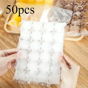 50Pcs Ice Mold Bags Disposable Ice-Making Bags Freezing Maker Ice Cube Bag Self-Seal Ice-making For Summer DIY Drinking