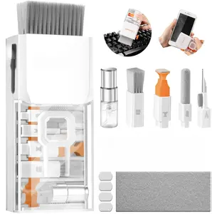 Keyboard Cleaner Laptop Cleaning Kit, All-in-One Keyboard Cleaning Kit, Laptop Cleaner Tool for MacBook iPad iPhone Computer, Portable Electronics Brush Tool for Tablet PC Camera Lens Earbuds Monitor