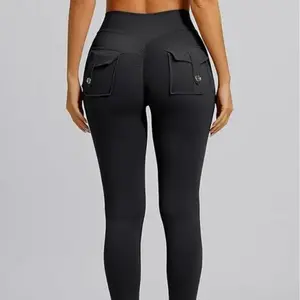 Scrunch Leggings with Pockets High Waist Butt Lifting