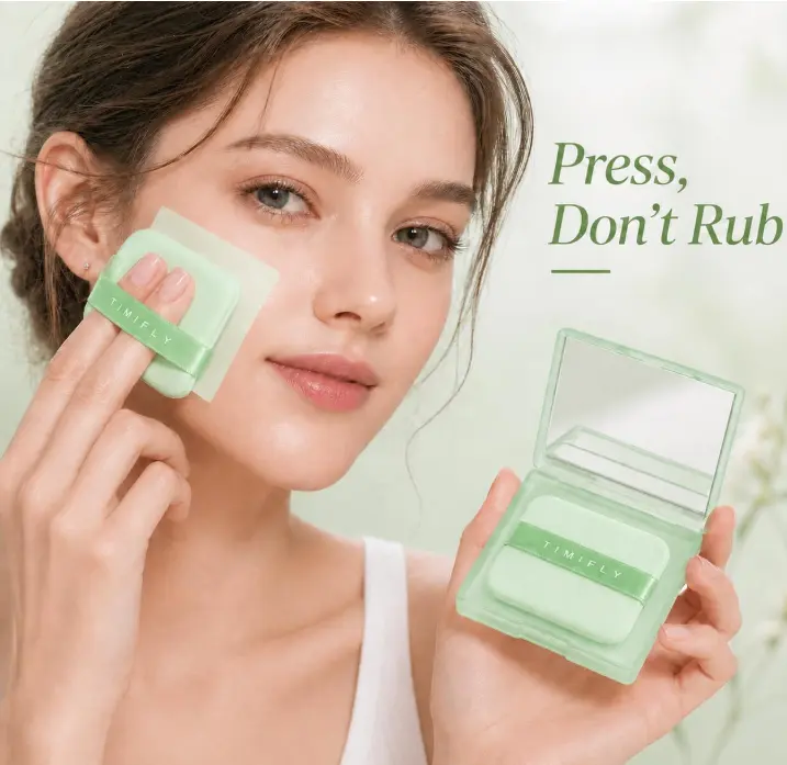 Magnet Oil Blotting Setting Sheet With Powder More Control Oil Keep Fresh 2 IN 1 Blotting Sheet with Mirror Portable Facial Oil Absorbing Sheets , Matte Finish for Daily Touch Up - Travel Friendly，Comes with 1 Refill Pack.