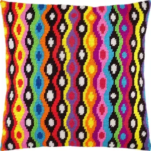 Needlepoint Kit Throw Pillow 16×16 Inches Printed Tapestry Canvas, European Quality