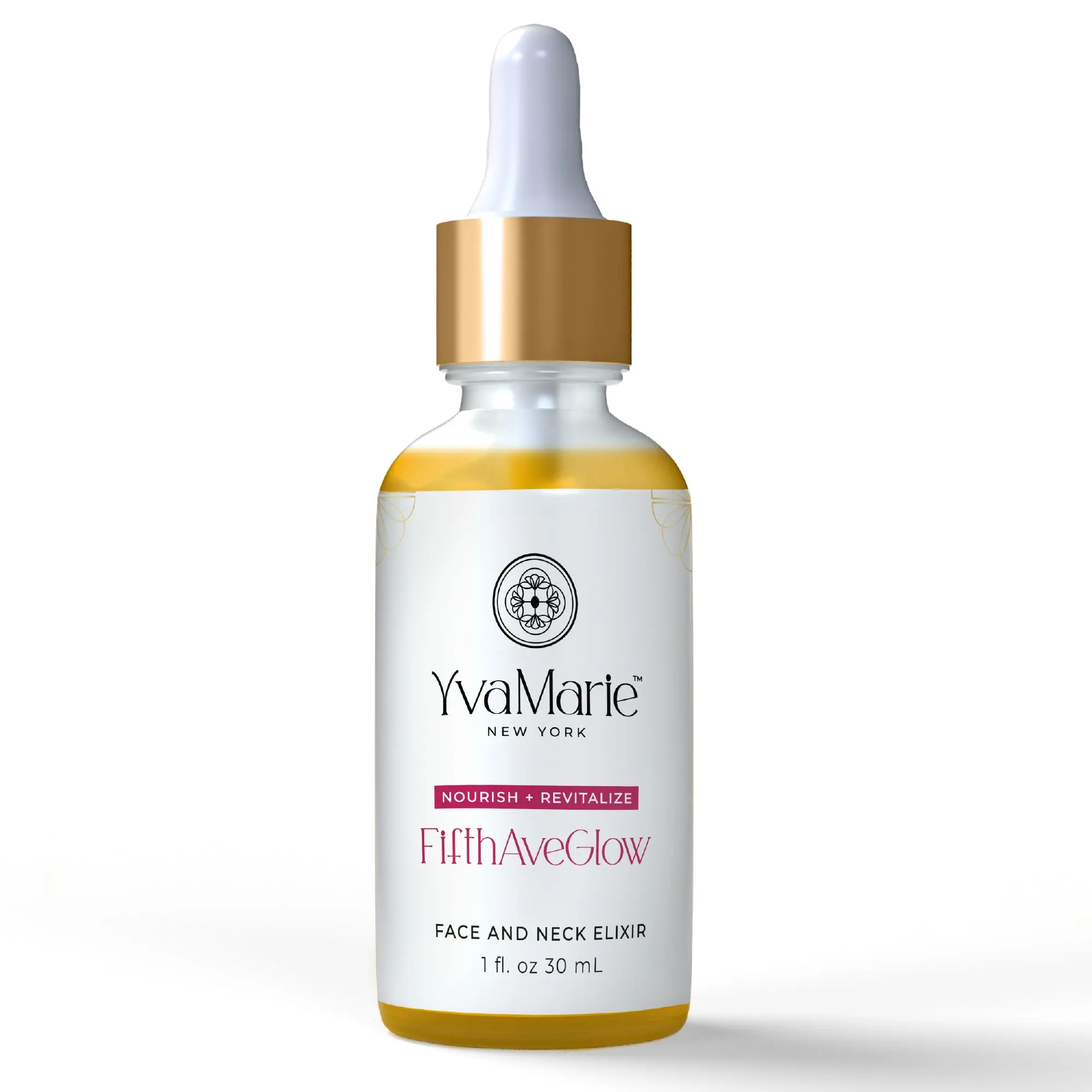 FifthAveGlow - Face and Neck Elixir   Organic Skincare Argan Lightweight Nourishing Oil Restore Rice Serums