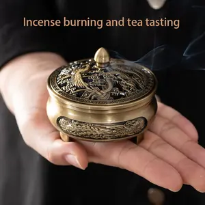 Dragon Phoenix Incense Burner Set, Zen-Inspired Hollow Cone Stand, Perfect for Yoga and Meditation, Ideal Holiday Home Decor, Calming Aroma, Fragrance, Aroma