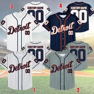 Custom Detroit Baseball Jersey, Detroit Baseball Jersey, Detroit Shirt Jersey, Detroit For Men Women Youth And Kids