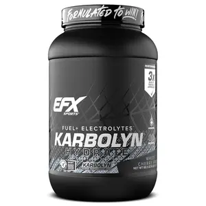 EFX Sports Karbolyn Hydrate Powder | Sugar-Free Electrolyte Drink Mix | Fuel & Hydration | Stimulant-Free | 66 Servings (White Cherry Frost)