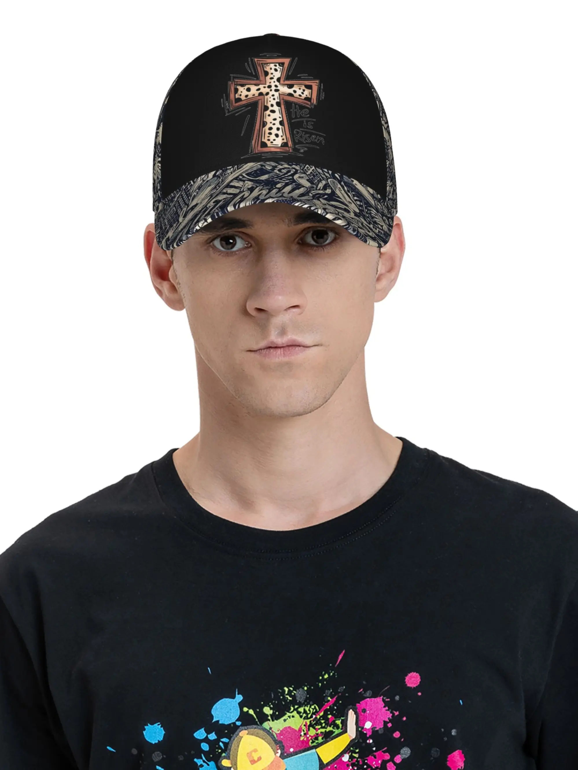 Cat with Glasses Baseball Cap, Trendy Curved Brim Hipster Hat, Stylish Animal Design Headwear, Perfect for Casual