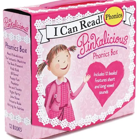 Pinkalicious 12-Book Phonics Fun!: Includes 12 Mini-Books Featuring Short and Long Vowel Sounds (I Can Read Phonics) by Victoria Kann||Victoria Kann [Paperback Book]
