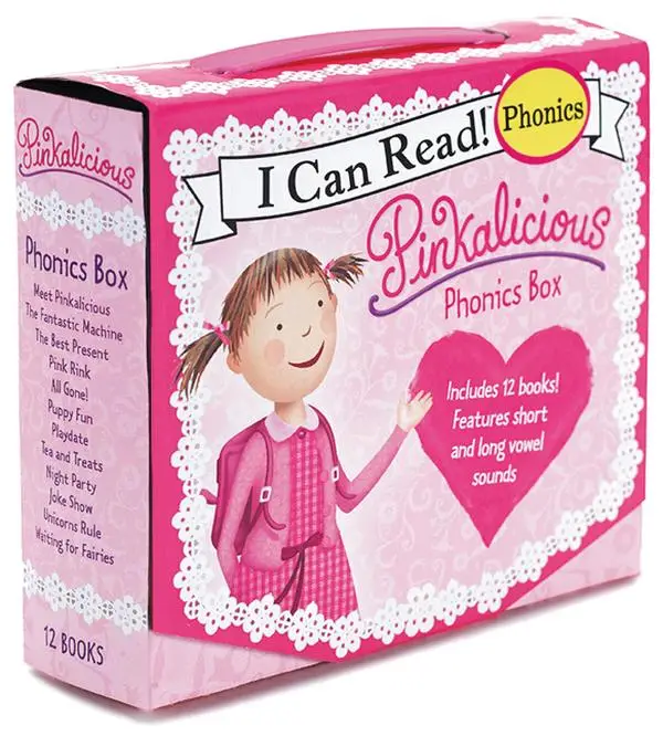 Pinkalicious 12-Book Phonics Fun!: Includes 12 Mini-Books Featuring Short and Long Vowel Sounds (I Can Read Phonics) by Victoria Kann||Victoria Kann [
