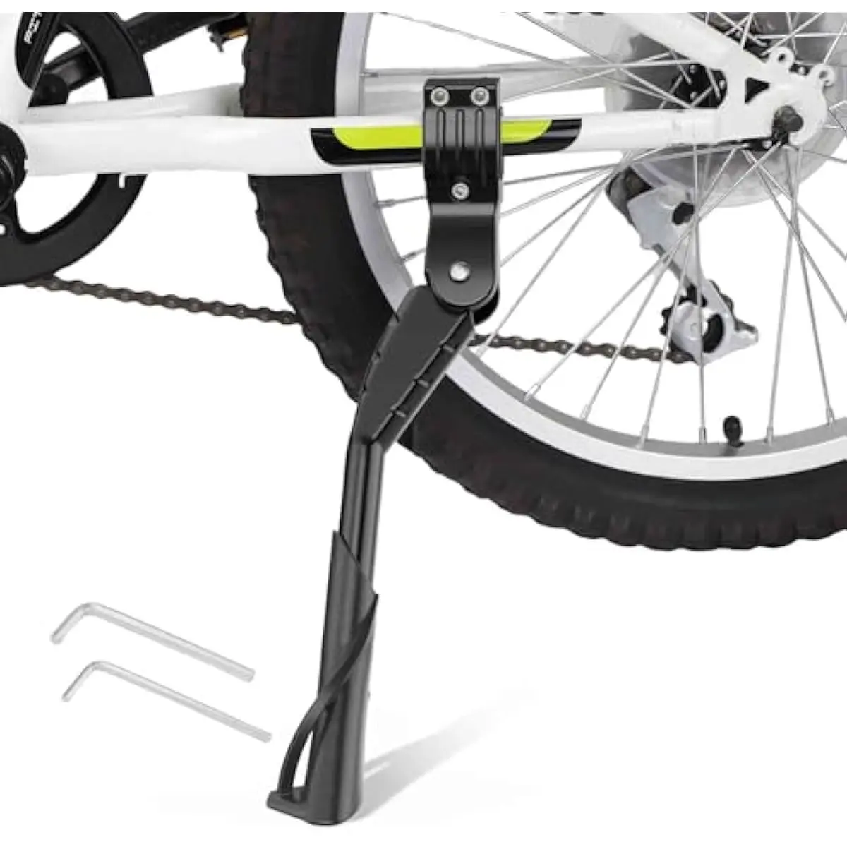 Cyfie Adjustable Bike Kickstand for 24-29 Inch Wheel Rear Side Bicycle Aluminum Alloy Mountain Bike Kickstands for 24-29 Inch Adult Road Bike Kick Stands Adjustable Bike Kickstand Aluminum Rear Side Stand for 24"-29" Mountain & Road Bikes bike wall bikes