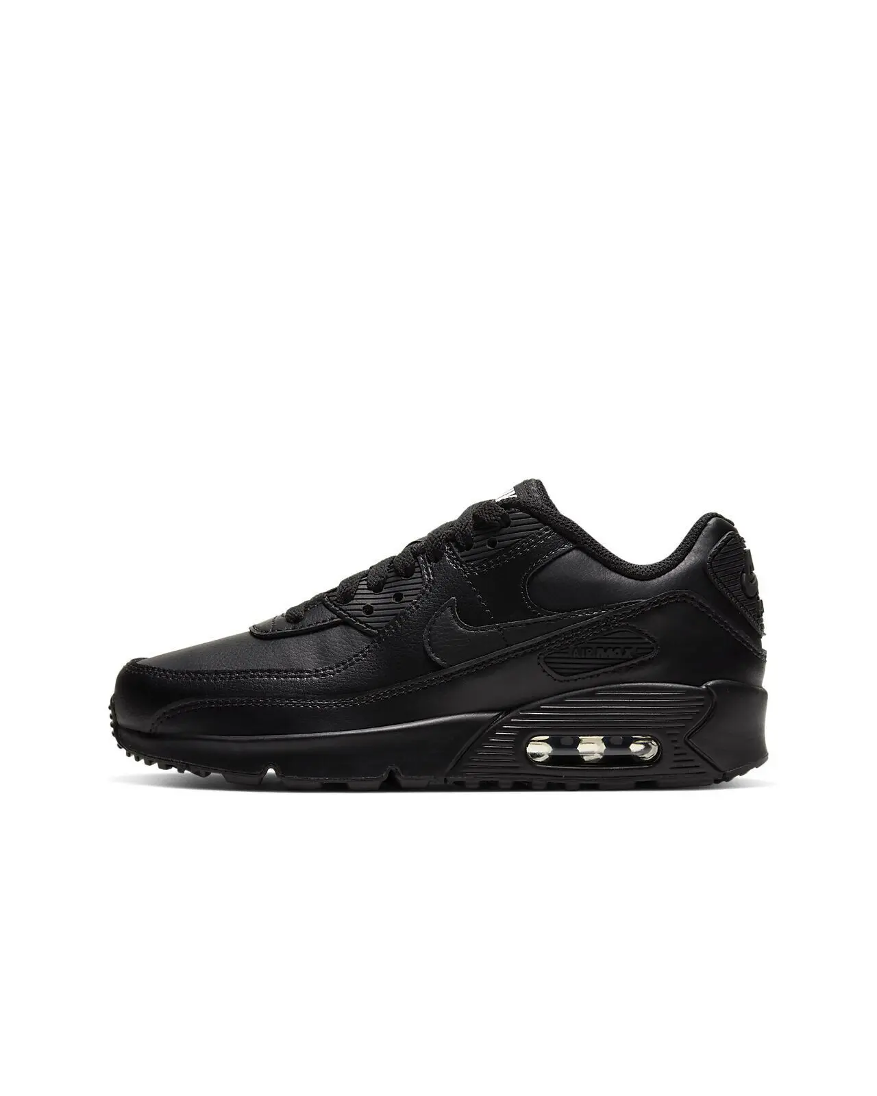 Youth Nike Air Max 90 LTR Black/Black-Black-White (CD6864 001) (GS)