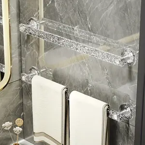 Ripple towel rack without punching, bathroom storage rack, slipper rack drain rack, acrylic storage rack, Bathroom Organizing Accessories