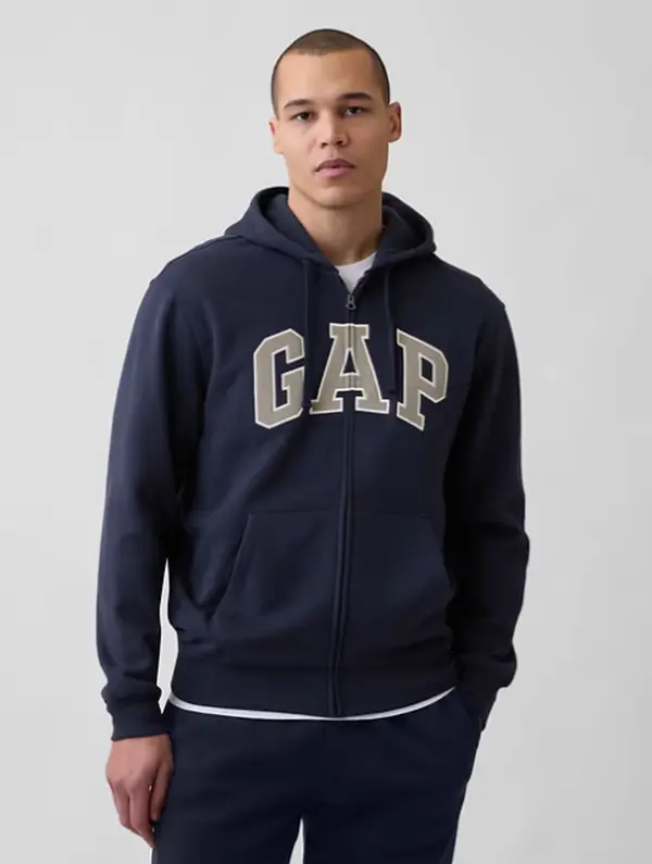 GAP Adult VintageSoft Arch Logo Zip Hoodie