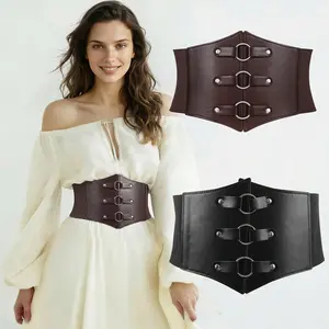 Women's Elastic Waist Cincher Belt, Gothic Wide Waistband, Waist Seal, Cosplay Costume, Back Velcro, Easy On/off, Perfect Gift