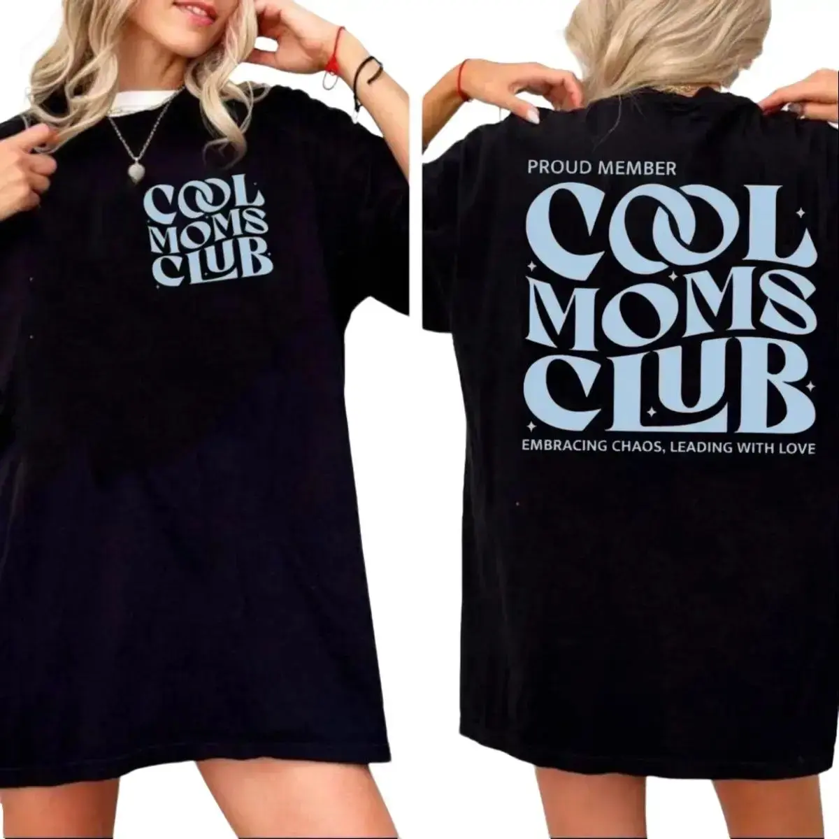 Cool Moms Club Shirt, Proud Member Cool Moms Club Sweatshirt, Mom Life, Stylish Motherhood Graphic Tee, Embracing Chaos Leading With Love Hoodie, Unisex Sweater Pullover Tee