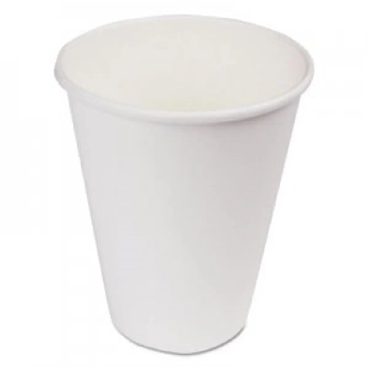Boardwalk BWKWHT12HCUP Disposable 12 oz Heat-Resistant, Leak-Proof, Poly-Lined White Single-Use Paper Hot Cups for Home & Festive Party Supplies