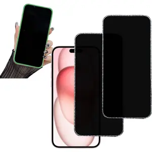 2 count Glitter  Screen Protector Suit for  16 Pro 6.3 inch, Anti-spy  Bling Shiny Shine on Night Sparkling