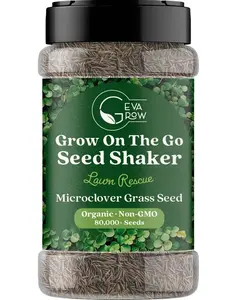 GevaGrow Microclover Grass Seed Shaker - Quick Growing Microclover Grass Seed for Lawns & Gardens - 2oz