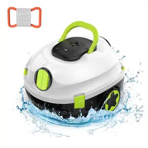Y20 Cordless Robotic Pool Cleaner, Upgraded Version Pool Vacuum Cleaner, 90Min Runtime Self-Park Lightweight Powerful for Above Inground Pools up to 1100SqFt