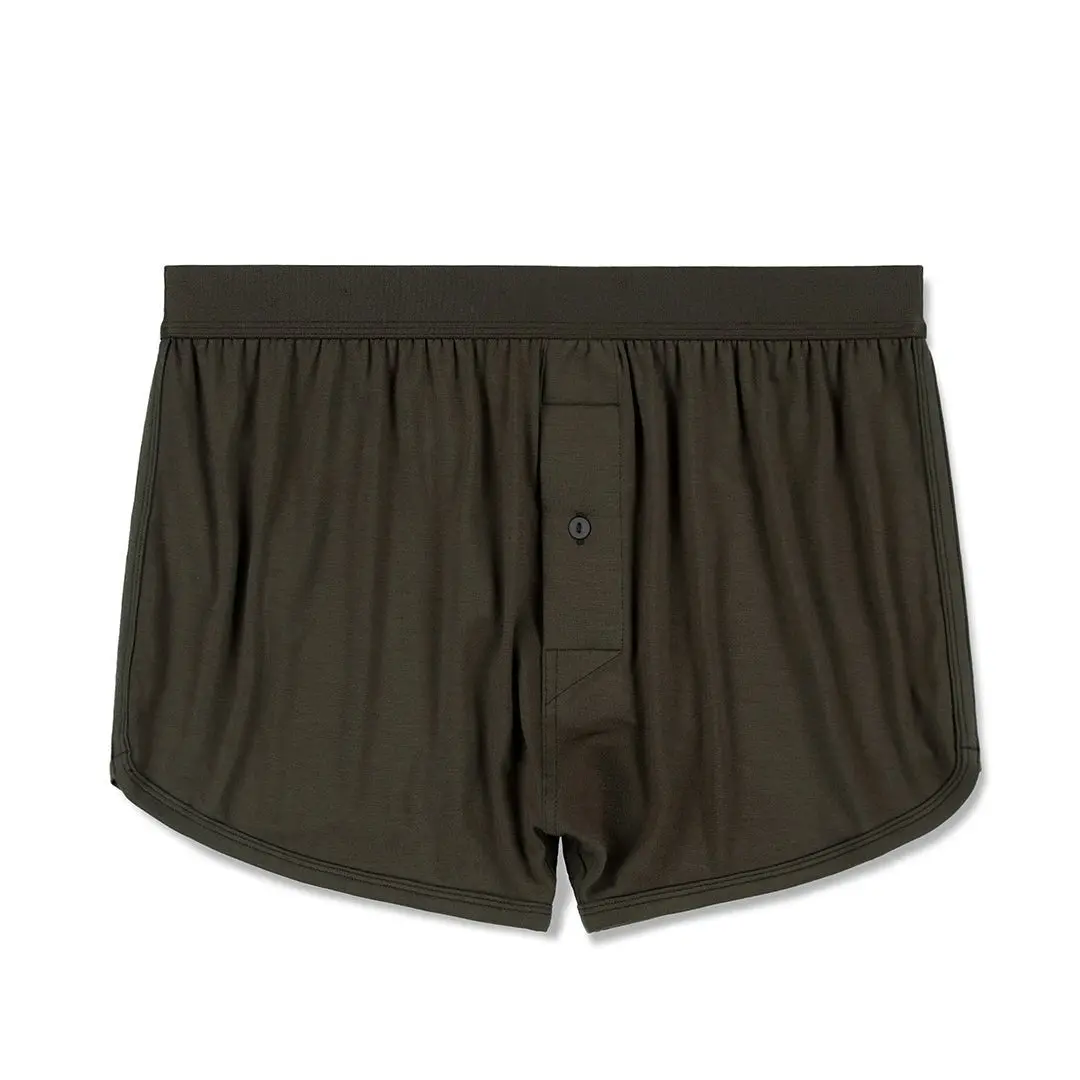 C-IN2 Minimal Runner Boxer Boone Brown for Men | Breathable Modal Fabric with a Soft, Lightweight Feel | Easy Fit with Classic Button Fly Closure