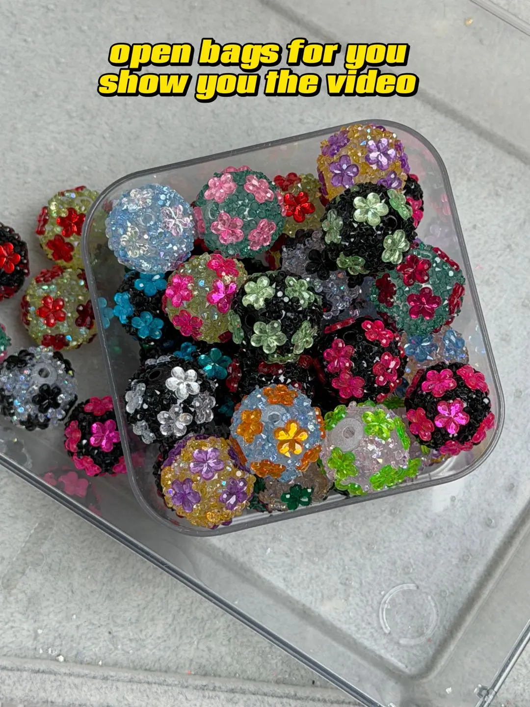 Tara(13729)gc.Bling Five-Petal Flower Beads 1pc per Bag