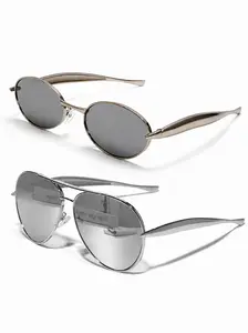 Retro Metal Pilot Sunglass Aviators, Unisex Full-Rim PC Frames, UV Blocking Lenses, Thin-Frame Street Style Trendy Vintage Sunglasses for Daily Wear & Outdoor Use,summeroutfits,vacationoutfits,beachoutfits
