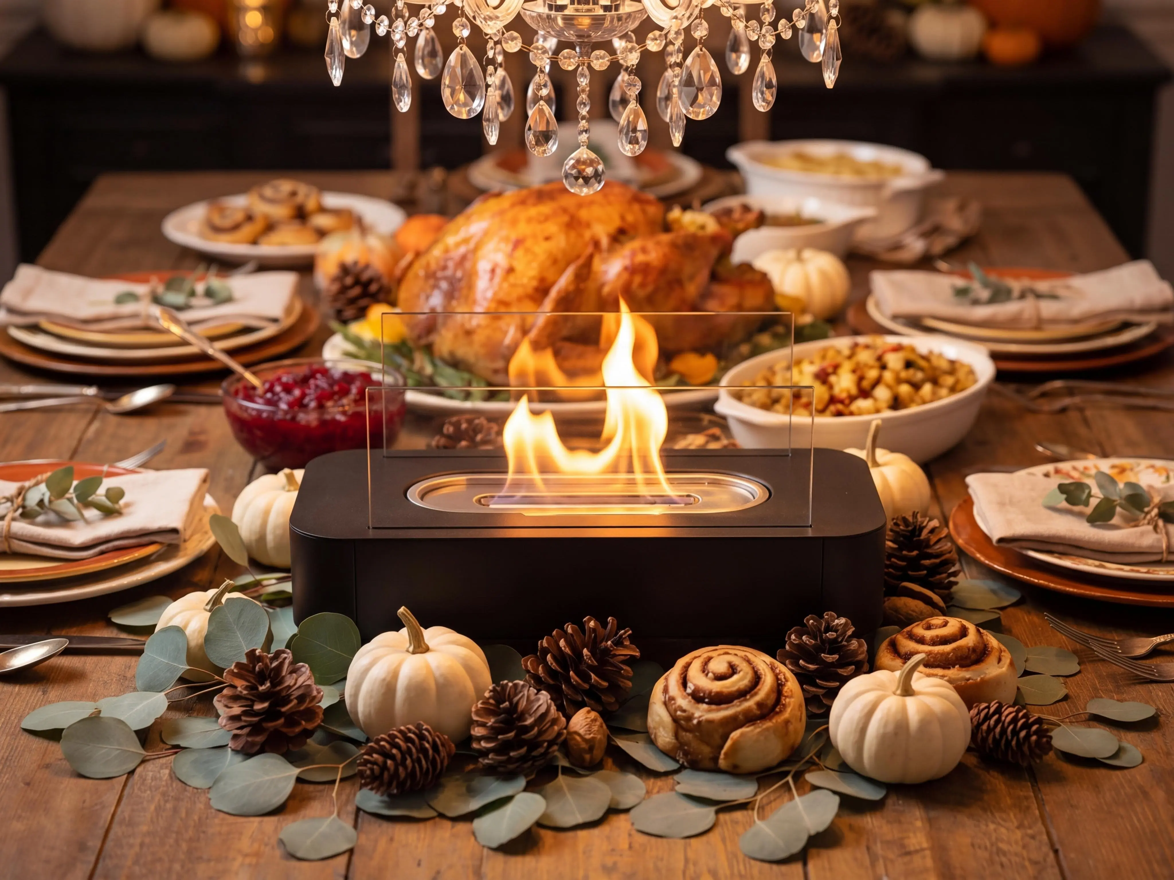 Portable Ventless Stainless Steel-Glass Mini Tabletop Fire Pit - Smokeless Bio-Ethanol Metal Bowl, S'mores Maker, Desktop Smokeless Fireplace, Cozy Home Decor for Cozy-Home Lovers, Apartment-Friendly Patio Accessory, Birthday Gift, Holidays, Birthdays