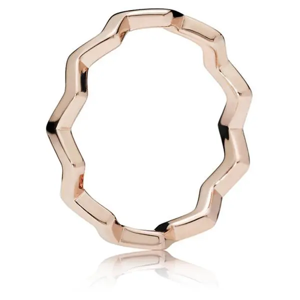 PANDORA Zigzag ring in PANDORA Rose 187752-60