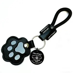2026  HOLDNEAR Pet Fur Memory Paw Keychain, Dog Cat Hair Keepsake Charm, Sympathy Memorial Gift for Grieving Pet Owners, Dog Cat Lovers
